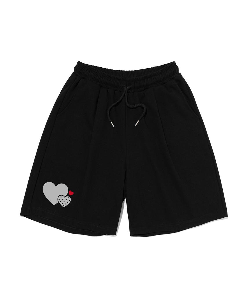 ROIDESROIS Triple Heart Point Shorts (Black)