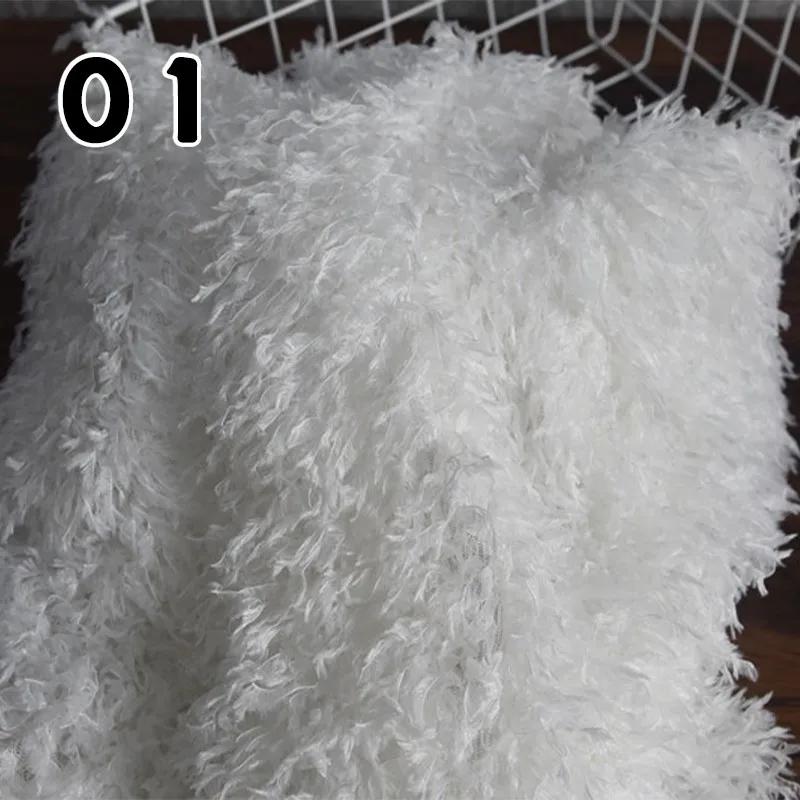 Tessuto con Frange di Piume Simulate 50x150cm Morbido Fatto a Mano DIY Materiale Decorativo per Sfondo Fotografico Costume di Scena Abito Soffice Fornitura