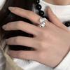 Xiaohongshu 925 Sterling Silver Exaggerated Plain Ring for Women – Simple, Luxurious, High-End Design.