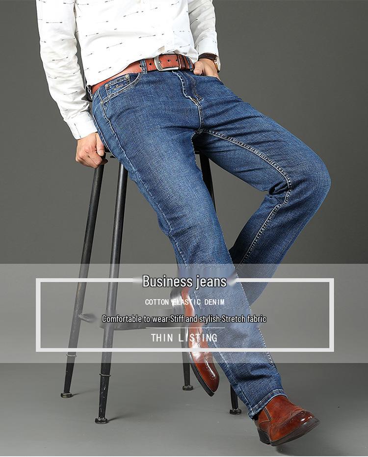 Men's High-Quality Slim Fit Stretch Jeans for Autumn and Winter