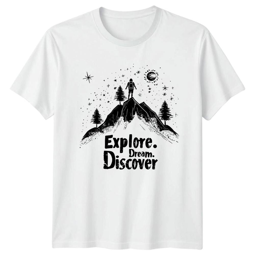 Explore Dream Discover TShirt Outdoor Adventure Hiking Camping Gift For Him S