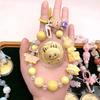 Golden 999 Pure Gold Mobile Phone Pendant Keychain Cartoon Plush Bag Charm
