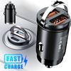 PD 30W USB Car Charger Quick Charge 3.0 Type C 2 Port Fast Charging Phone Adapter Car Adapter Socket Cigarettes Lighters Charger