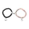 Fashionable Beaded Bracelet Set Magnetic Cute Heart Parents Bracelets Perfect Gift for Loved Ones Comfortable to Wear
