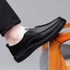 Herren Schnür-Loafer aus echtem Leder - Bequeme Rindsleder Business-Schuhe