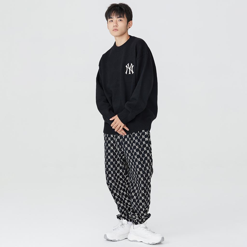 New MLB New York Yankees Knitted Sports Pants Unisex Black 3APTM0424-50BKS