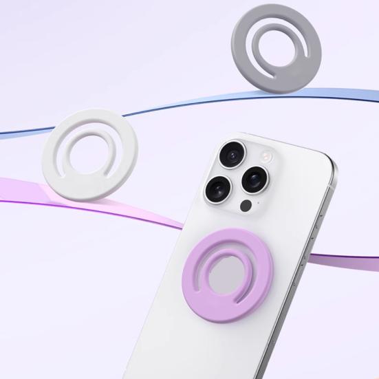 Magnetic Phone Ring Holder Silicone Phone Grip Stable Skin-friendly Selfie Ring Holder for Hands-Free Viewing