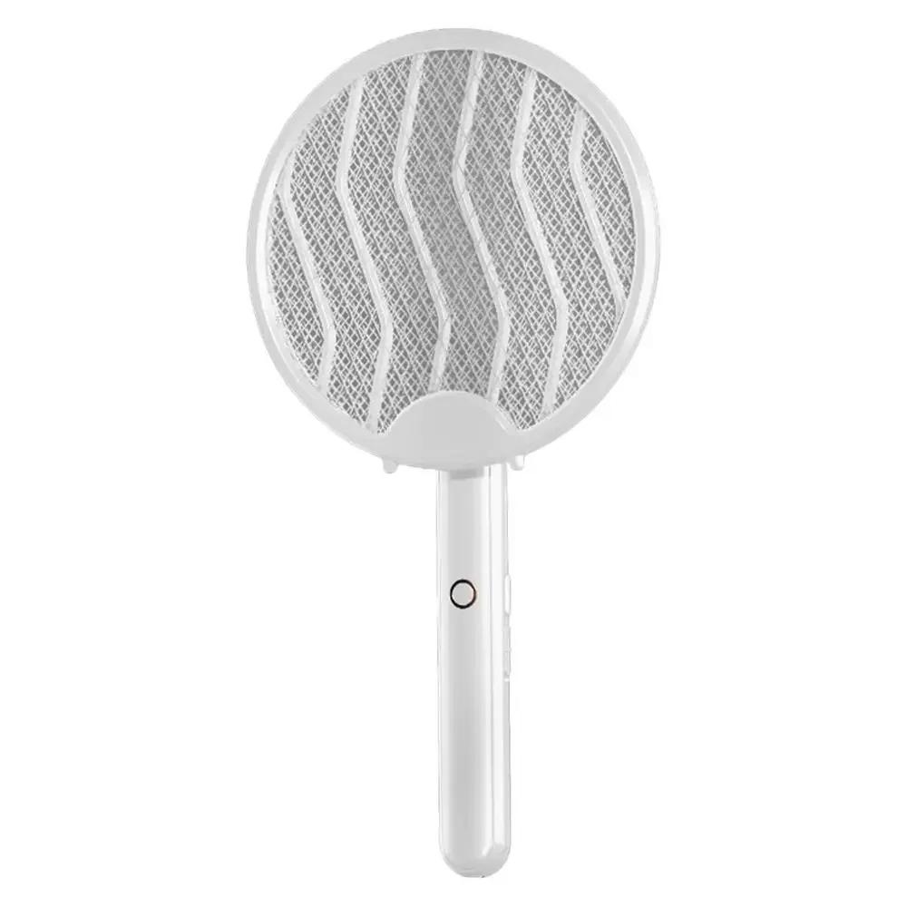 2-in-1 Electric Mosquito Swatter Mosquito Killer USB Rechargeable Angle Adjustable Electric Bug Zapper Fly Bat Insect Swatter