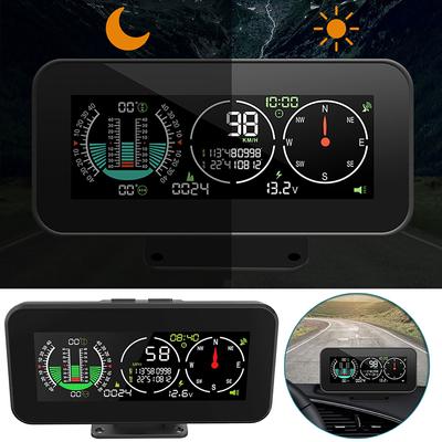 M60 GPS Digitální displej do auta Chytrý inklinometr Úhel náklonu a stoupání inclinometro Auto HUD Inteligentní měřič sklonu Autopříslušenství