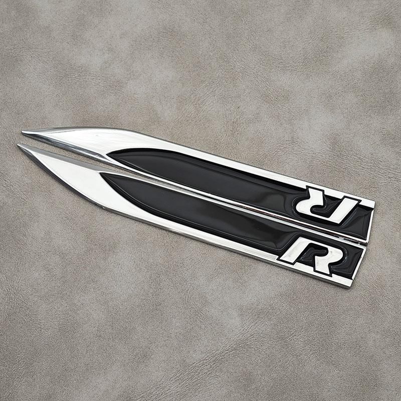 2db/szett 3D Fém Autó Sárvédő Oldalsó Matricák Embléma Jelvény Go-lf Polo Passat Jetta Kiegészítők