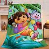 1PC The Explorer do-ra Adventure Flannel Blanket Gift, Suitable for Both Men And Women, Soft Ideal for Beds And Sofa, Birthday Or Christmas Gift