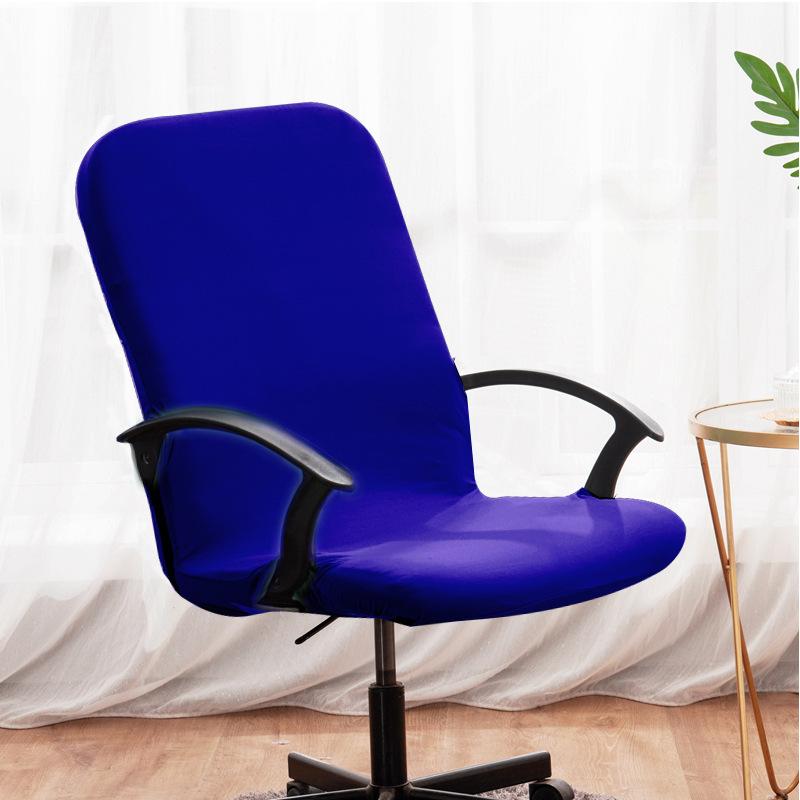 Stretch Computer Office Chair Cover with Durable Zipper Washable Removable Rotating Boss Chair Slipcovers Anti-dust Soft Desk Chair Seat Protector