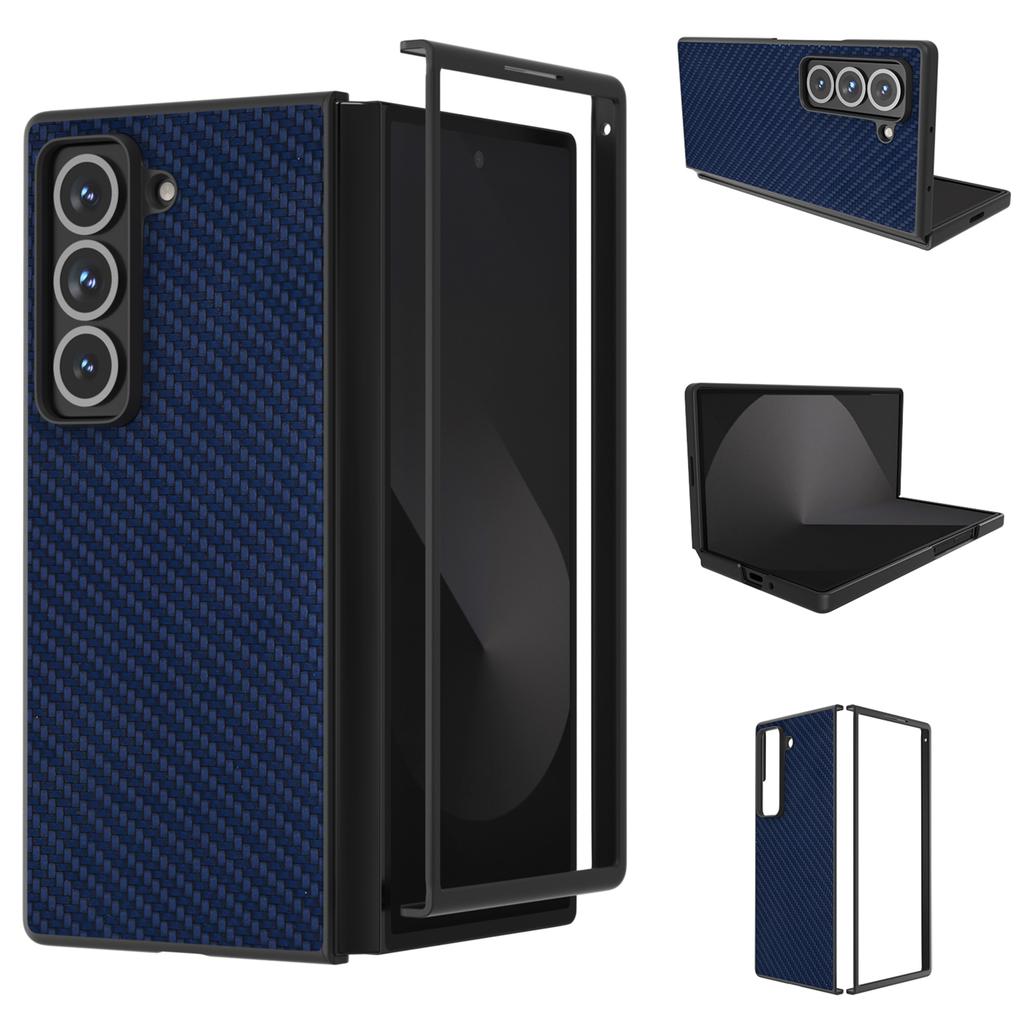 For Samsung Galaxy Z Fold Special Case Carbon Fiber Texture PU+PC Phone Cover