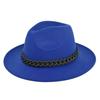 British retro jazz hat easiest for match chain hat women's large brim woolen hat felt hat imitation sheep hat flat brim hat no