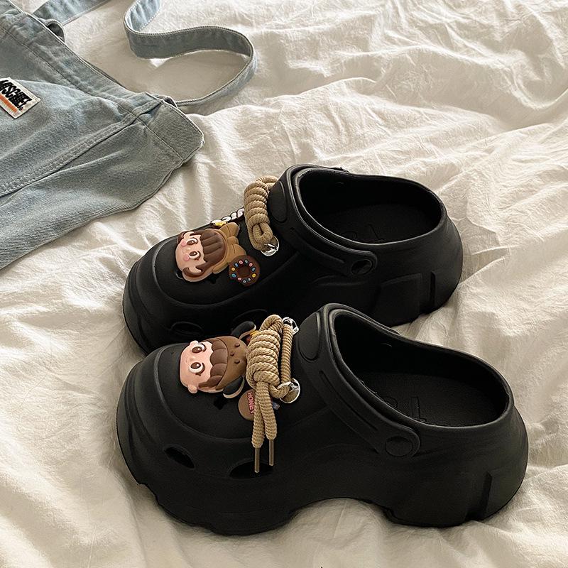 Adorable Kids' Non-Slip Puppy Clogs for Girls - 2025 Summer Beach Toe Slippers with Thick Soles