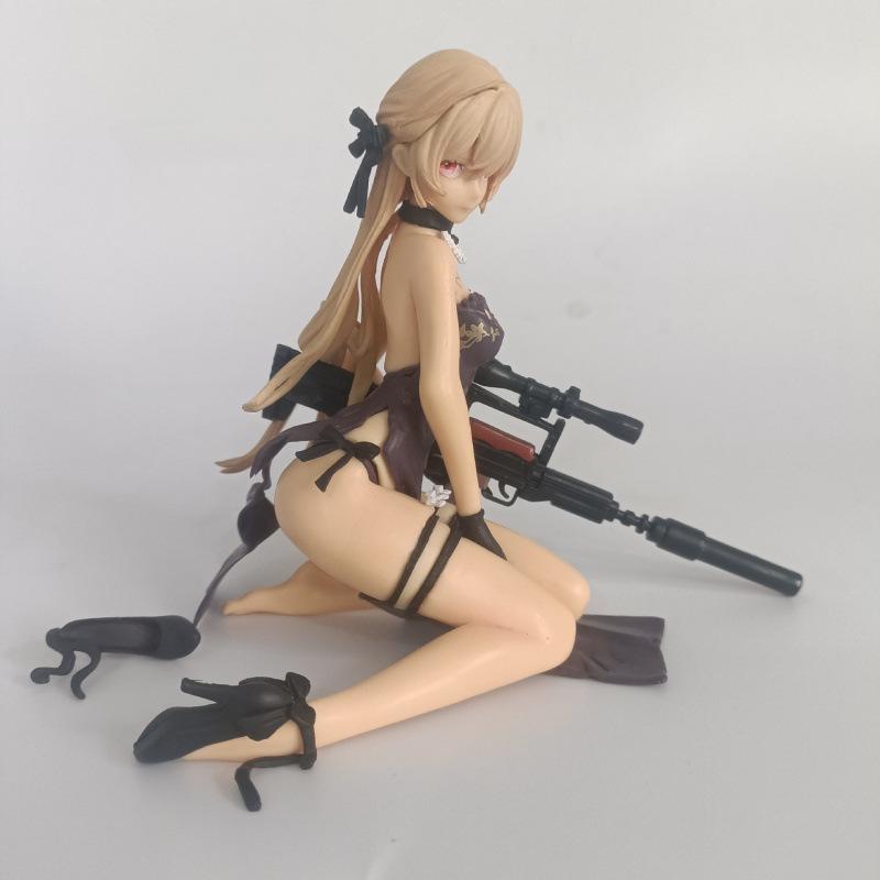 Анимация девушка frontline, сильный урон фигурке фиолетовое сердце дождя, двумерная красивая девушка настольный корпус модная игрушка кукла украшение