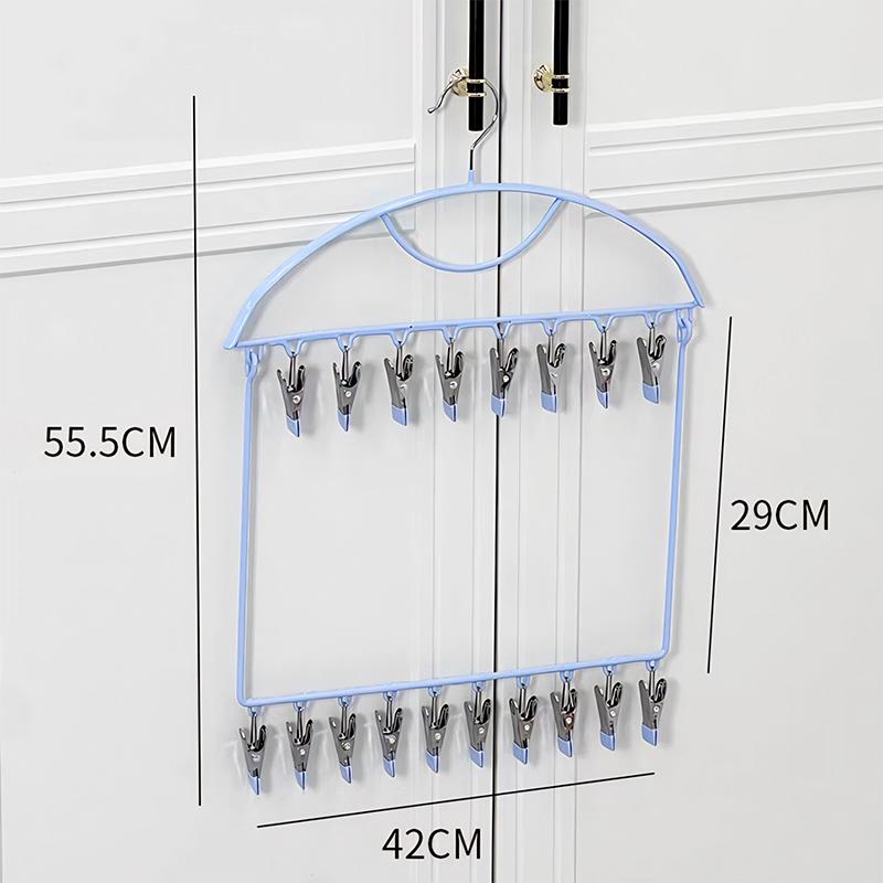 Large Capacity Modern Style Sock And Clothing Storage Rack Household Underwear Drying Rack with Plastic Hooks