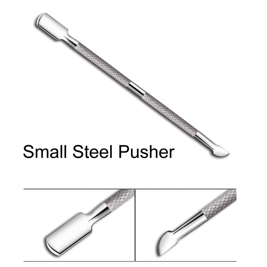 3pcs Stainless Steel Cuticle Nippers Dead Skin Removal Steel Pusher Manicure Tool Set
