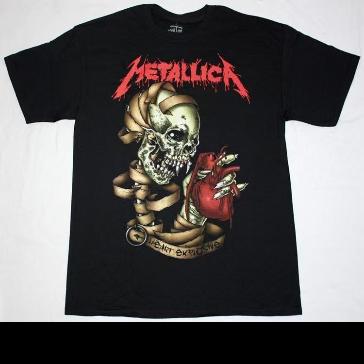 

2025 Summer and Autumn Wounded Heart Printed T-shirt loose and trendy short-sleeved men s and women s top 4XL