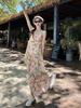 Seaside Chic Floral Spaghetti Strap Maxi Dress