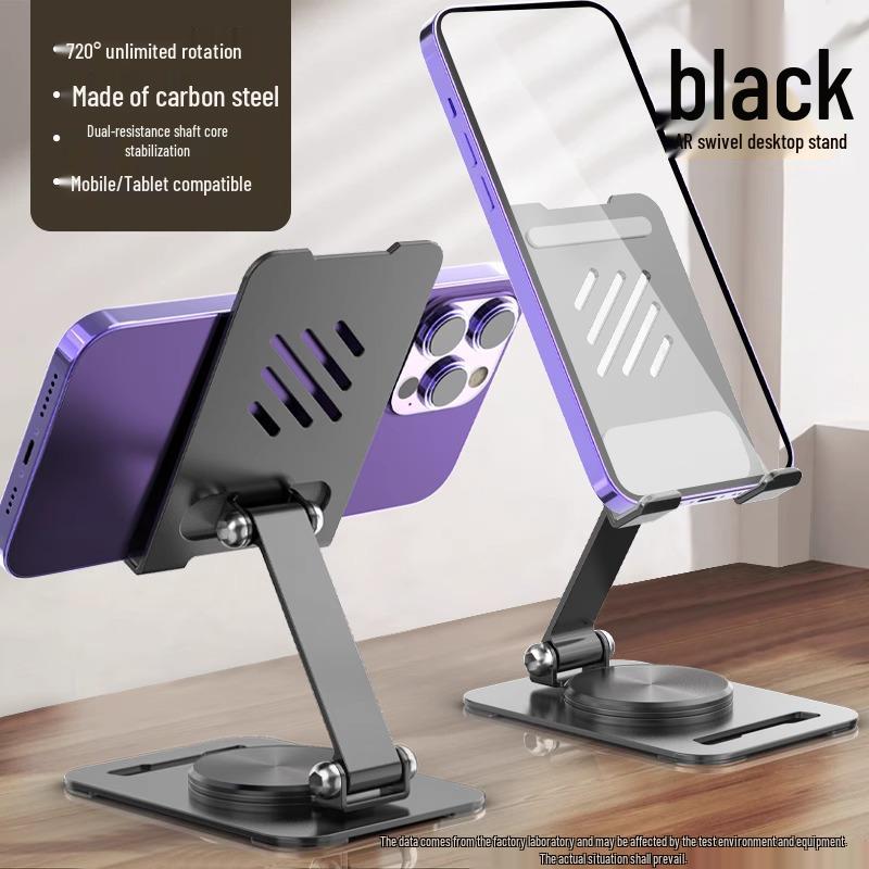 

360° Rotating Metal Phone & Tablet Stand for Desktop Viewing