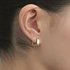 H Edition Silver (Y) Square One-Touch Earrings Hl6E42606Y9Xxx