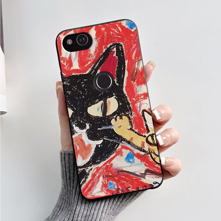 Matte Case For Google Pixel2 Pixel 2 XL Shockproof Cartoon Phone Cover for Google Pixel 2 XL 2XL Soft Silicone TPU Cases Bumper