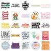 50 Snarky Meme Graffiti Stickers - Creative Prank English Sentences for Phone Cases & Water Bottles