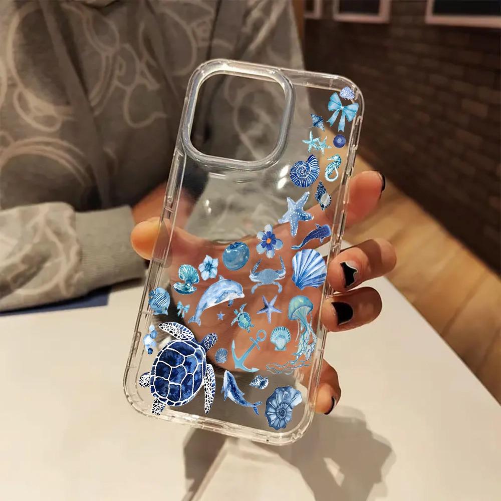 

For iPhone 16 15 14 Pro Max 13 12 11 Case Coastal Cowgirl Blue Ocean Aesthetic Clear Cover For iPhone XS Max X XR 7 8 Plus Funda iPhone 15 Pro Max