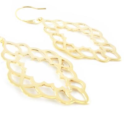 [H2606] - Gold Plated Earrings 'Choreography'
