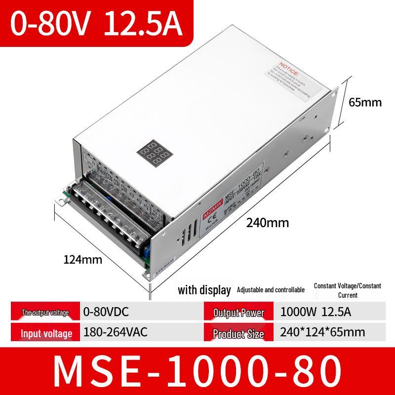 1000W MSE Switching Power Supply: 220V To 12V, 24V, 36V, 48V DC, 0-72V 60A Constant Voltage/Current