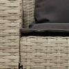 Garden Sofa with Cushions Light Gray Poly Rattan