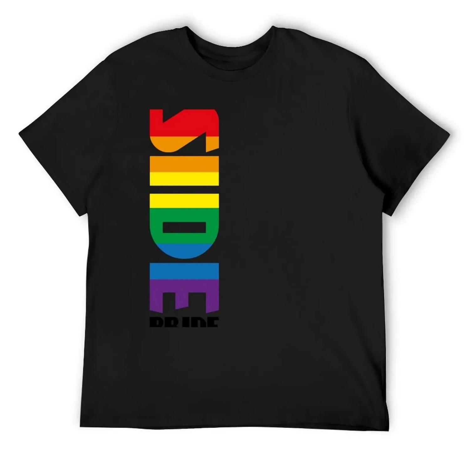 

Side Pride T-Shirt graphic tee shirt cheap stuff custom shirt sweat clothes for men XXXXXL чорний