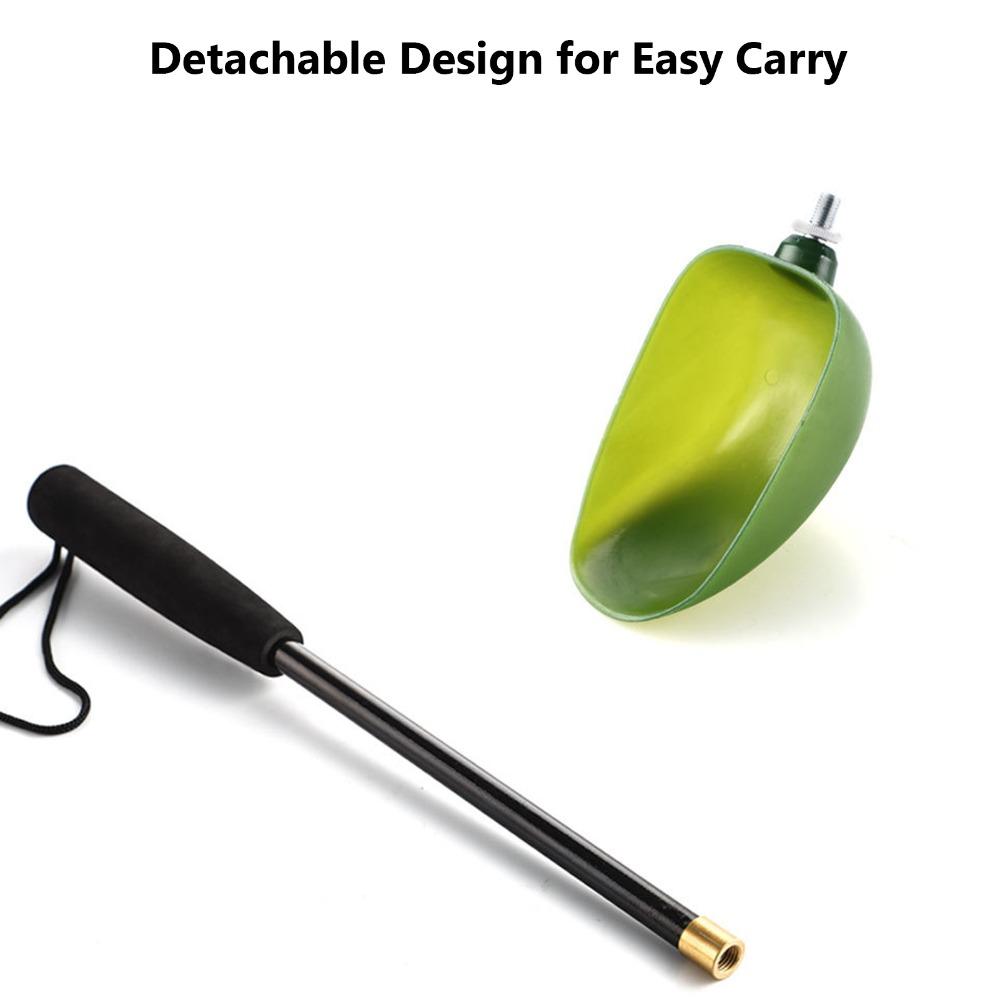 with EVA Handle Carp Fishing Bait Thrower Detachable Baiting Throwing Spoon Lake Fishing