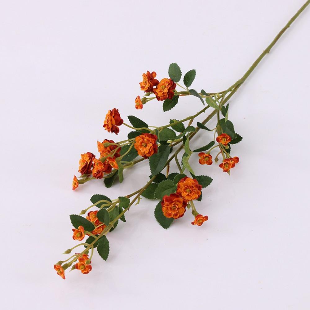Длинный Искусственный Цветочный Букет Материал для Вазы и Венка Дома Искусственный Букет Роз Модный Дизайн Длинный Букет Букет Невесты оранжевый
