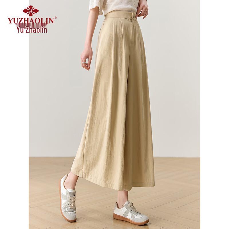 Yu Zhaolin Women's Summer Cropped Wide-Leg Casual Pants Y52X067