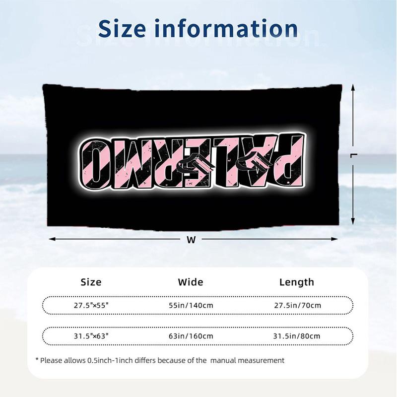 Unione Sportiva Citta di Palermo (5) Theme Beach Towel Sand Resistant Soft And Comfortable Suitable For The Pool Camping Yoga And Diving A Travel