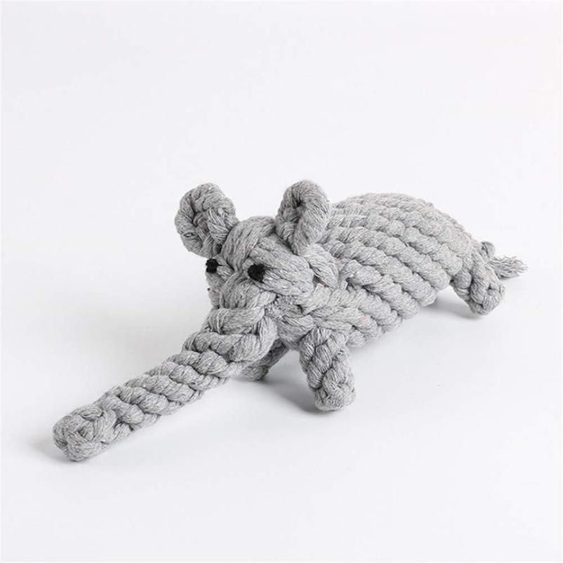 Hot pet dog sound toy creative woven elephant bite resistant sound molar plush dog toy