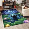 New Product Black Cat Night Pond Carpet for Living Room Bedroom Bedside Floor Mat Cloakroom Children Playing Mat Area Rug