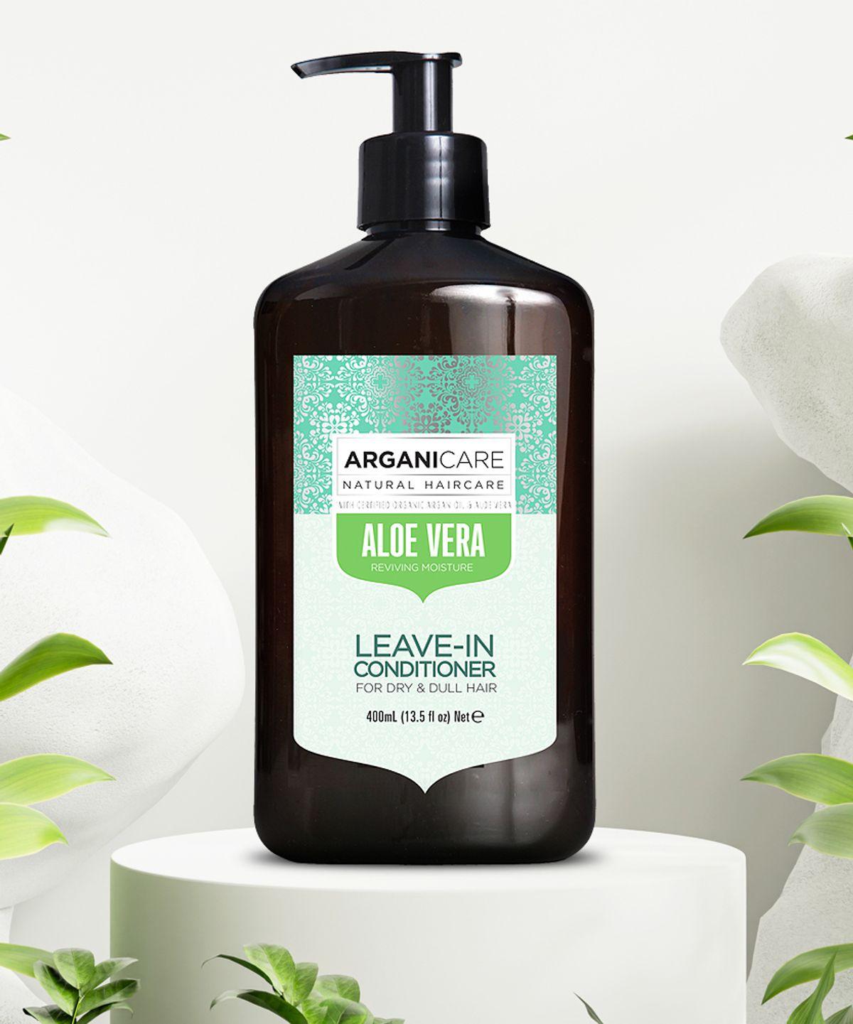 Aloe Vera & Argan Oil No-Wash Leave-in Conditioner Rinse for Dry Hair 400ml