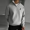 Y2K Quarter-Zip Sweatshirt, Long-Sleeve with Storage Pockets, Soft Fleece Lining, Men's Spring/Fall Sports & Casual Jacket