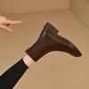 Fashion Booties Retro Style Brown Non Slip Woman Short Shoes Zip Y2k Footwear New Rock Chic and Elegant Ankle Boots for Women On Offer