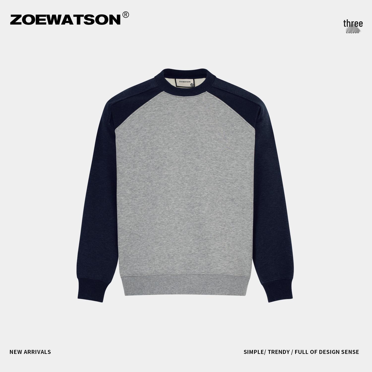 American-Style Raglan Color Block Hoodie: Trendy Unisex Casual, Loose-Fit, Long Sleeve Small