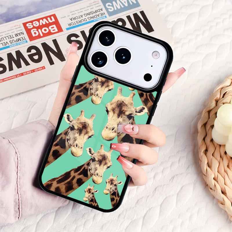 Giraffe Anime Cute Phone Case For IPhone 17 16e 15 14 13 12 11 Pro Max Air Mini Soft Protective Cover