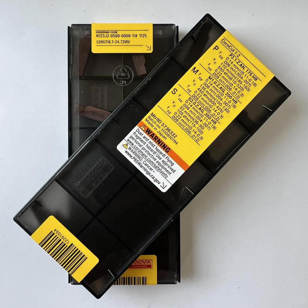 Original Sandvik / N123J2-0500-0008-TM 1125 /CNC CARBIDE tool blade 10 Pcs