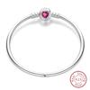 17-20CM Silver 925 Bracelets Star Moon Starry Trajectory Cat Claw Love Zircon Bracelets Fit DIY Charms Birthday Jewelry