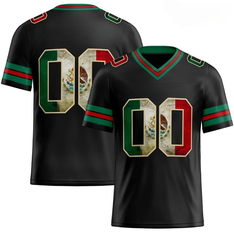 3D-gedrucktes farbig gestreiftes Basketball- und Fußballtrikotmuster, lockeres Sportoberteil mit V-Ausschnitt für Herren und Damen