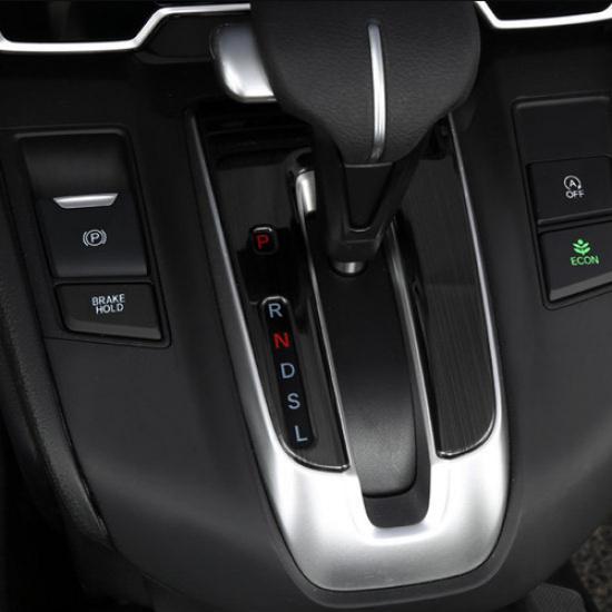 Black Gear Shift Box Panel Cover Trim For Honda CRV CR-V 2017-2021