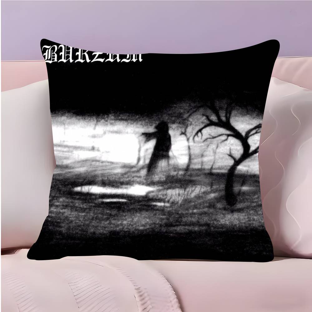 

B-Burzum SINGER Pillow Case Anti-dustmite Pillowcase Invisible Zipper Silky Short Plush Sofa Cushion Cover 12x12Inch