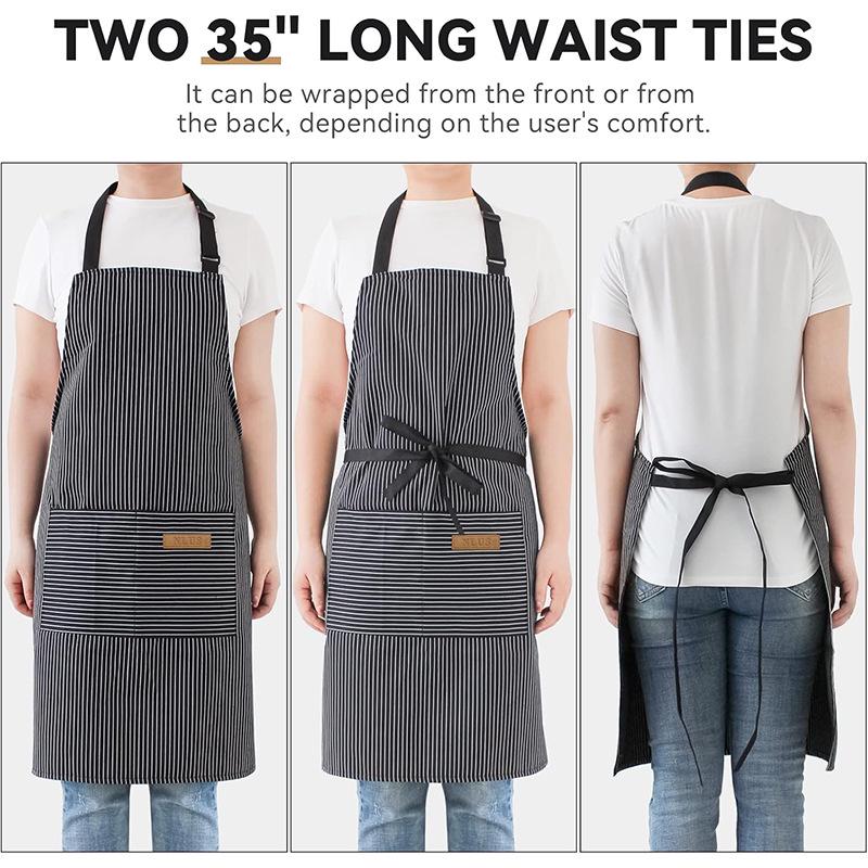 Unisex Adjustable Neck-Hanging Apron with Custom Logo for Coffee Shop and Catering